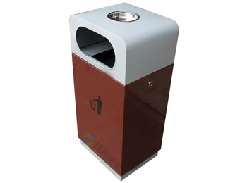 戶外黃色鋼制果皮箱HT-GX4260,鋼板,垃圾桶,歡迎,使用,ueditor,