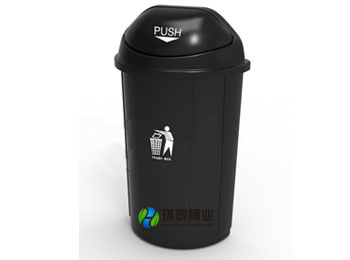圓形戶外80L深灰色塑料垃圾桶HT-SL3520,圓形,戶外,80L,深灰色,塑料,垃圾桶,HT-SL3520